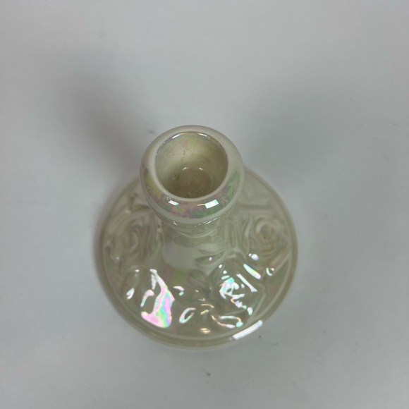 Vintage Opalescent Iridescent Glazed ceramic Candle Holder - Picture 4 of 7